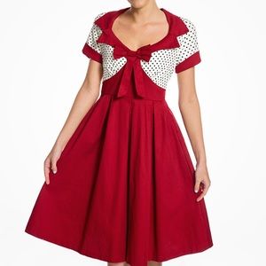 Delilah' 1950s Rockabilly Style Cotton Swing Dress